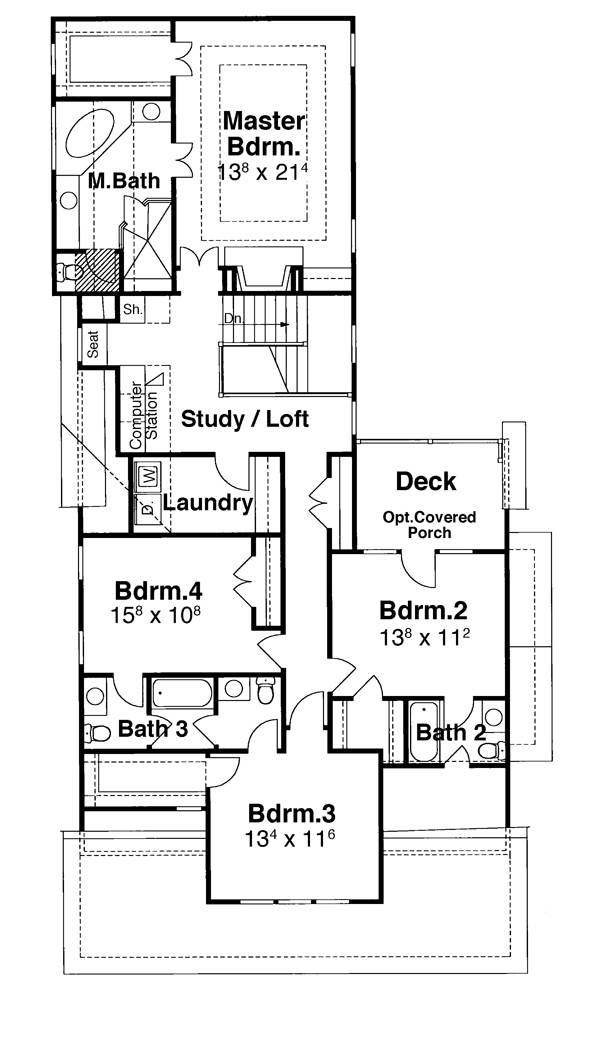 Second Floor image of BERKLEY House Plan